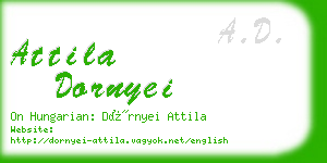 attila dornyei business card